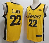 Men's Iowa Hawkeyes #22 Caitlin Clark Yellow Stitched Jersey,baseball caps,new era cap wholesale,wholesale hats